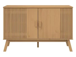 Aparador cómoda mueble almacenaje organizador cocina salón salón 114 x 43 x 73,5 cm madera maciza de pino marrón 02_0036178