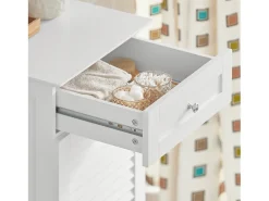 Aparador Cocina con Ruedas Mueble de Almacenamiento para Hornos con 3 Puertas y un cajón 89 x 40 x 89 cm FSB78-HG SoBuy ES