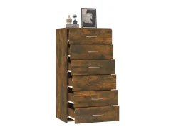 Aparador con 6 cajones contrachapado roble ahumado 50x34x96 cm ES87218