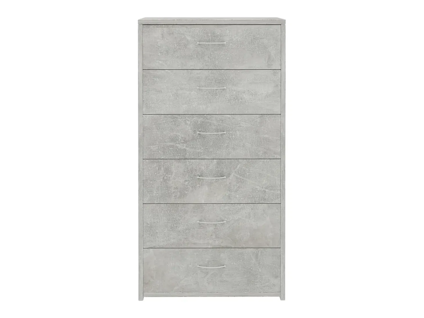 Aparador con 6 cajones Gris hormigón 50x34x96 cm Madera de ingeniería