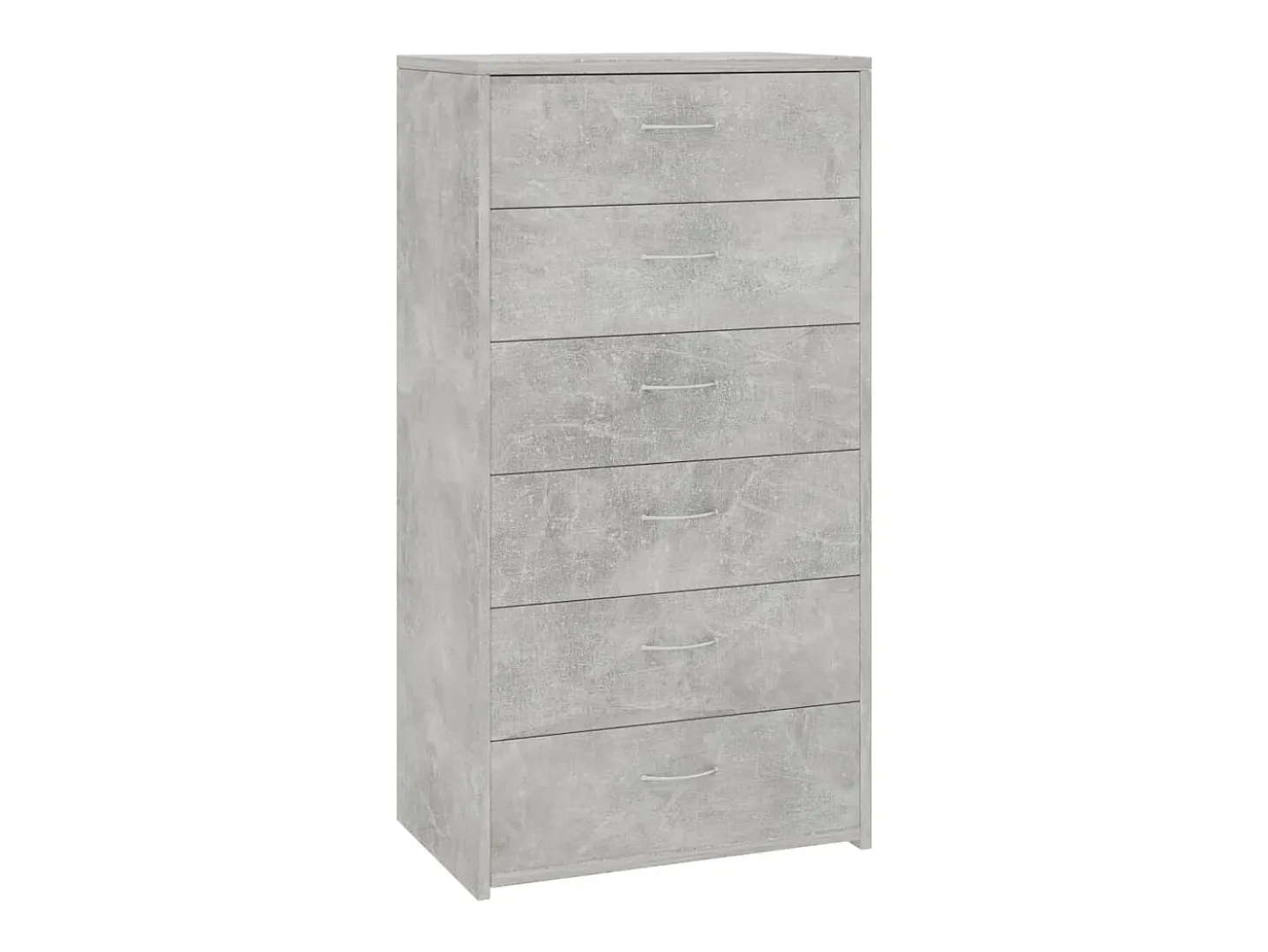 Aparador con 6 cajones Gris hormigón 50x34x96 cm Madera de ingeniería