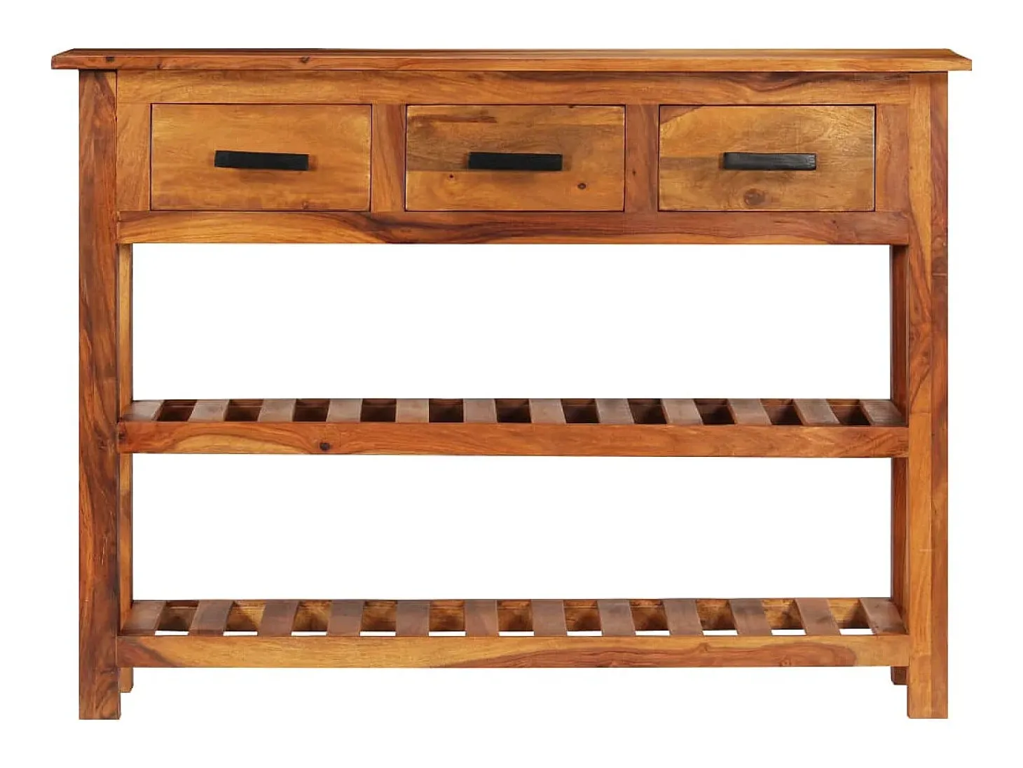 Aparador con 3 cajones madera maciza de acacia 110x30x80 cm ES25338