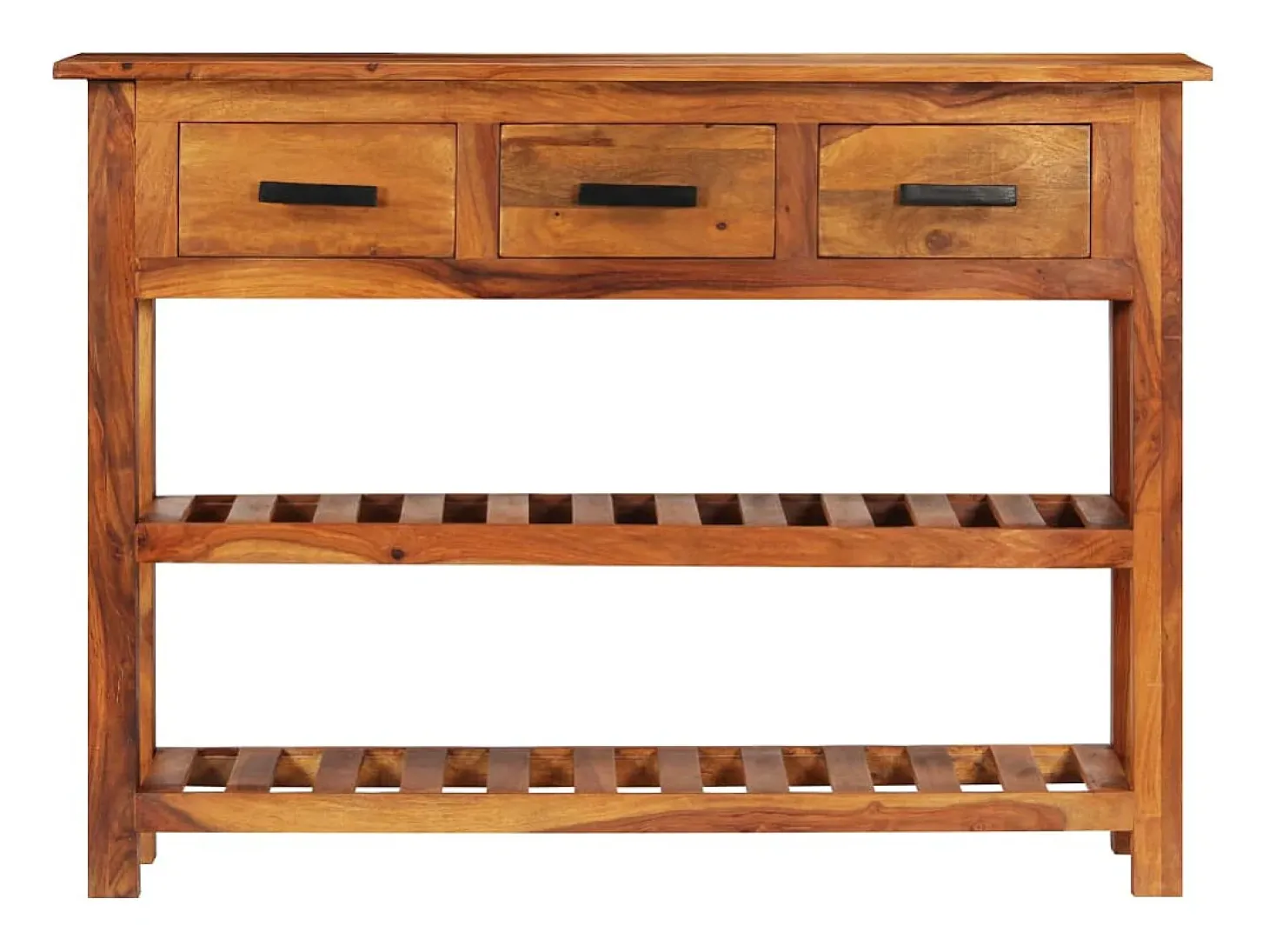Aparador con 3 cajones madera maciza 110x30x80 cm
