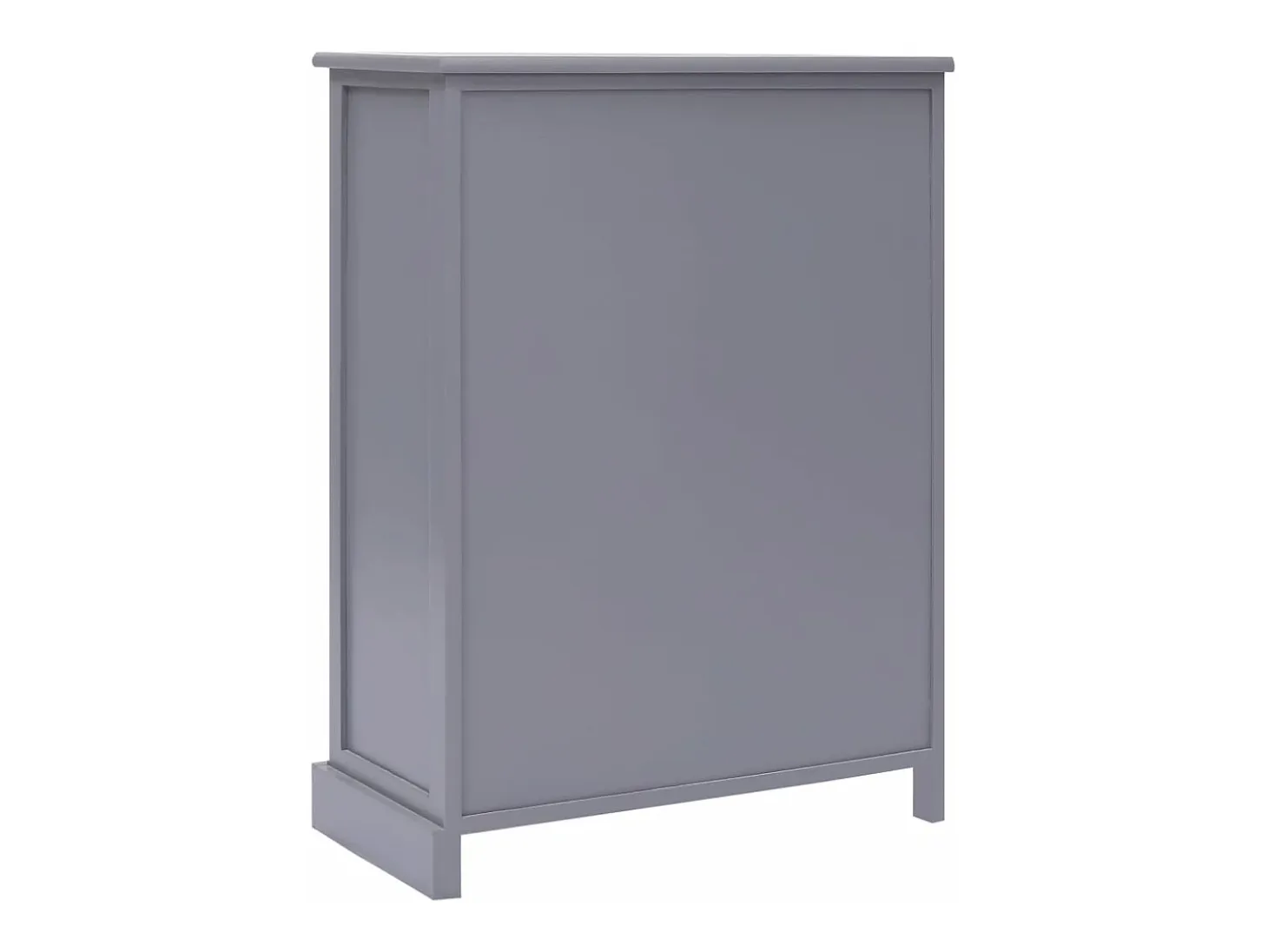 Aparador con 10 cajones madera gris 113x30x79 cm