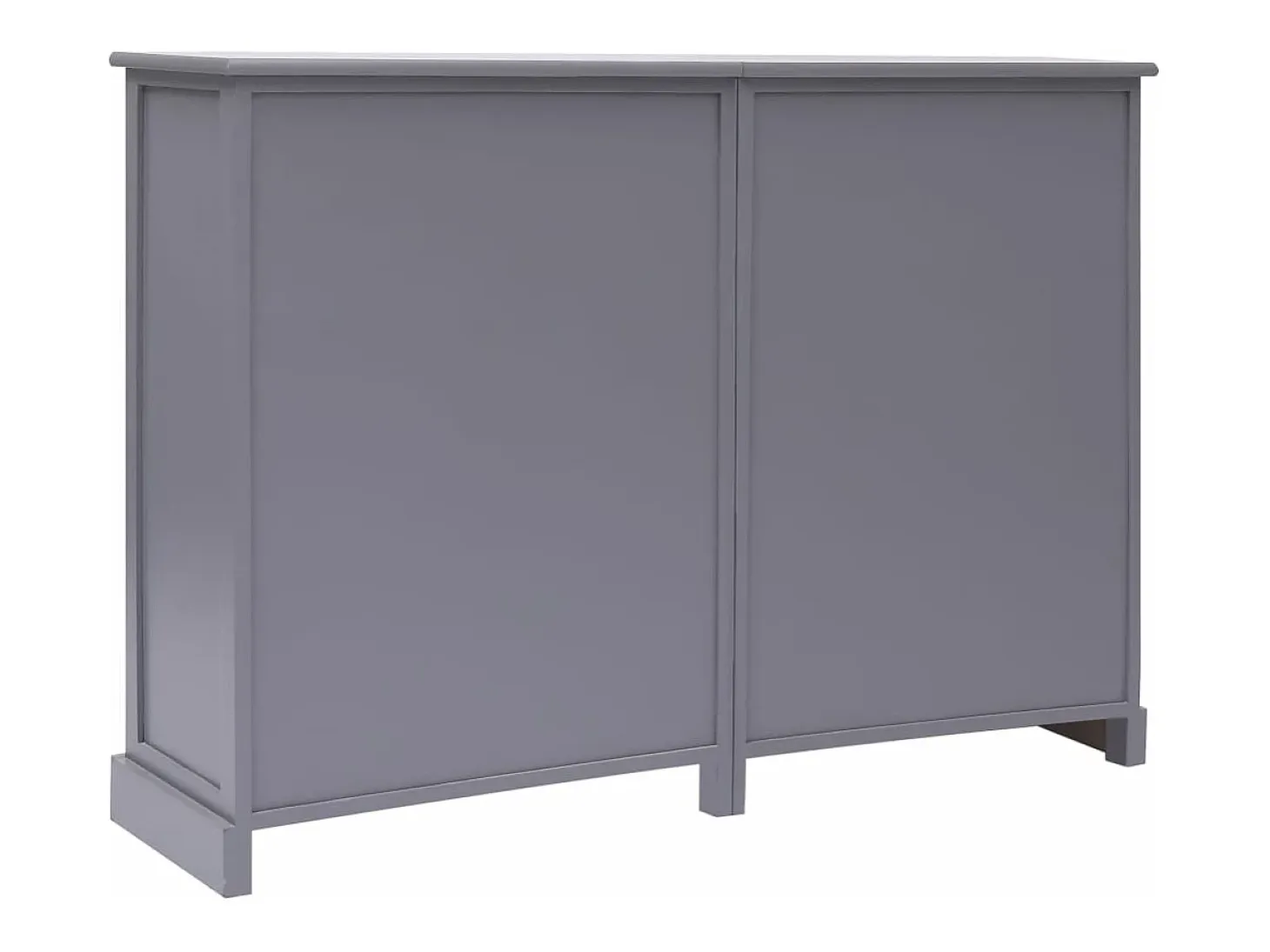 Aparador con 10 cajones madera gris 113x30x79 cm