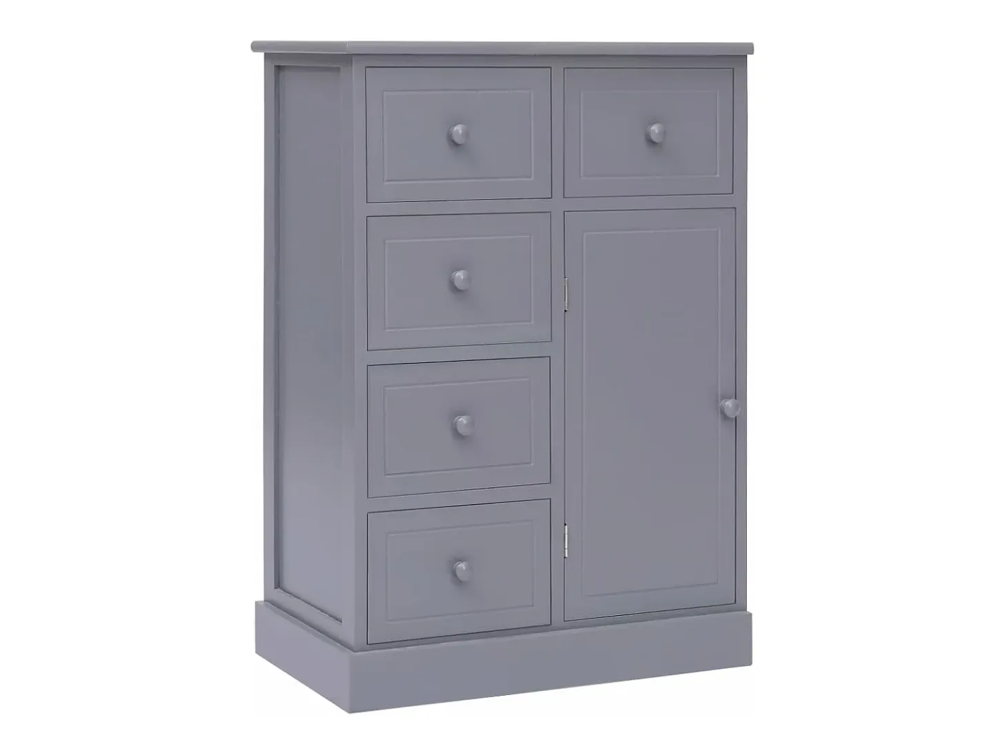 Aparador con 10 cajones madera gris 113x30x79 cm