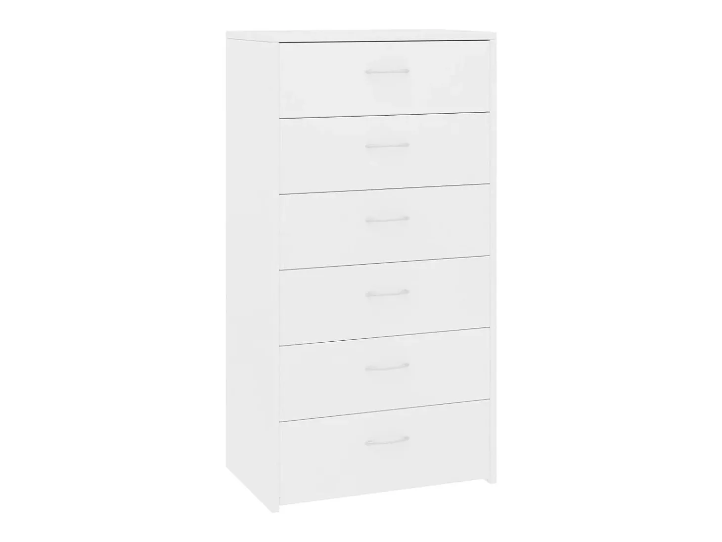 Aparador con 6 cajones madera contrachapada blanco 50x34x96 cm