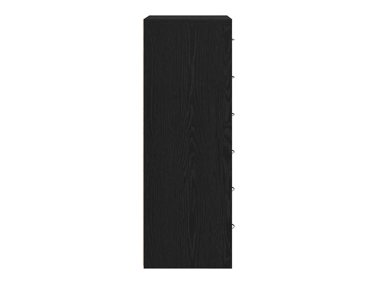 Aparador con 6 cajones roble negro 50x34x96cm madera ingeniería