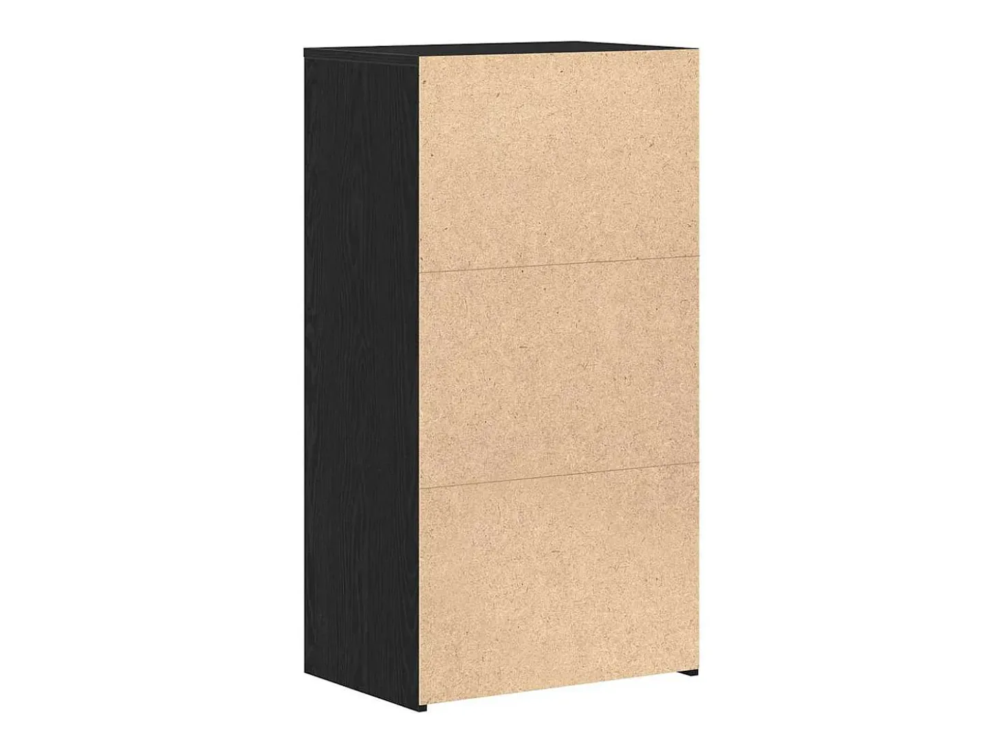 Aparador con 6 cajones roble negro 50x34x96cm madera ingeniería