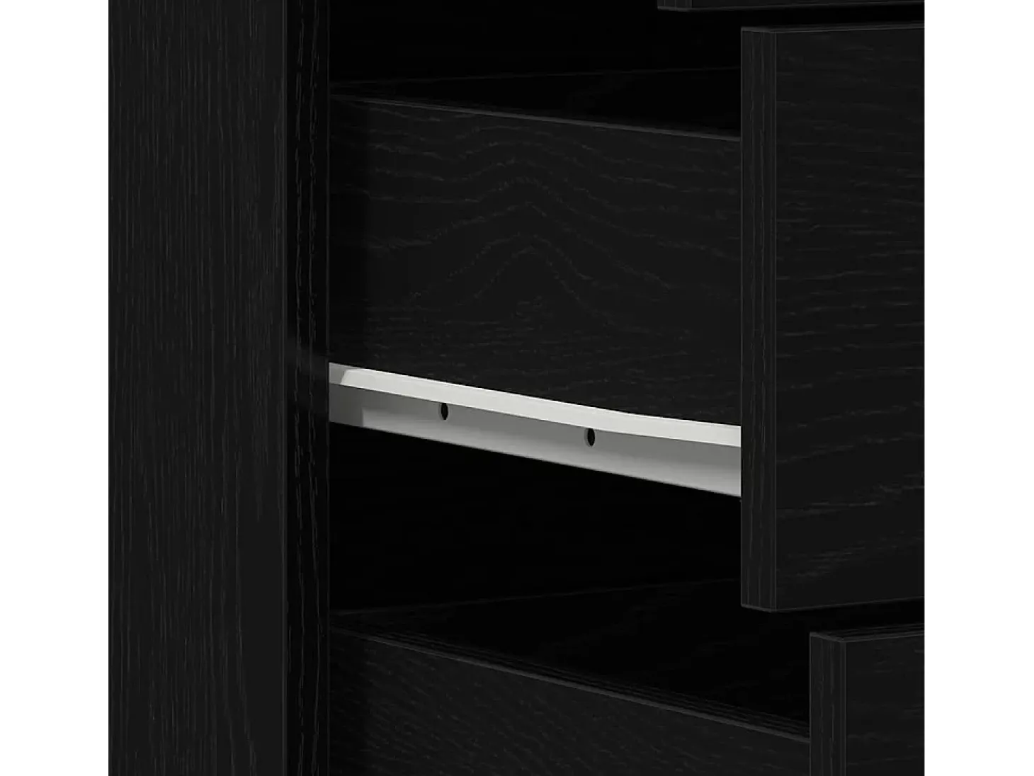 Aparador con 6 cajones Roble negro 50x34x96 cm Madera de ingeniería