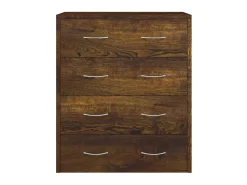 Aparador con 4 cajones roble ahumado 60x30,5x71 cm ES84034