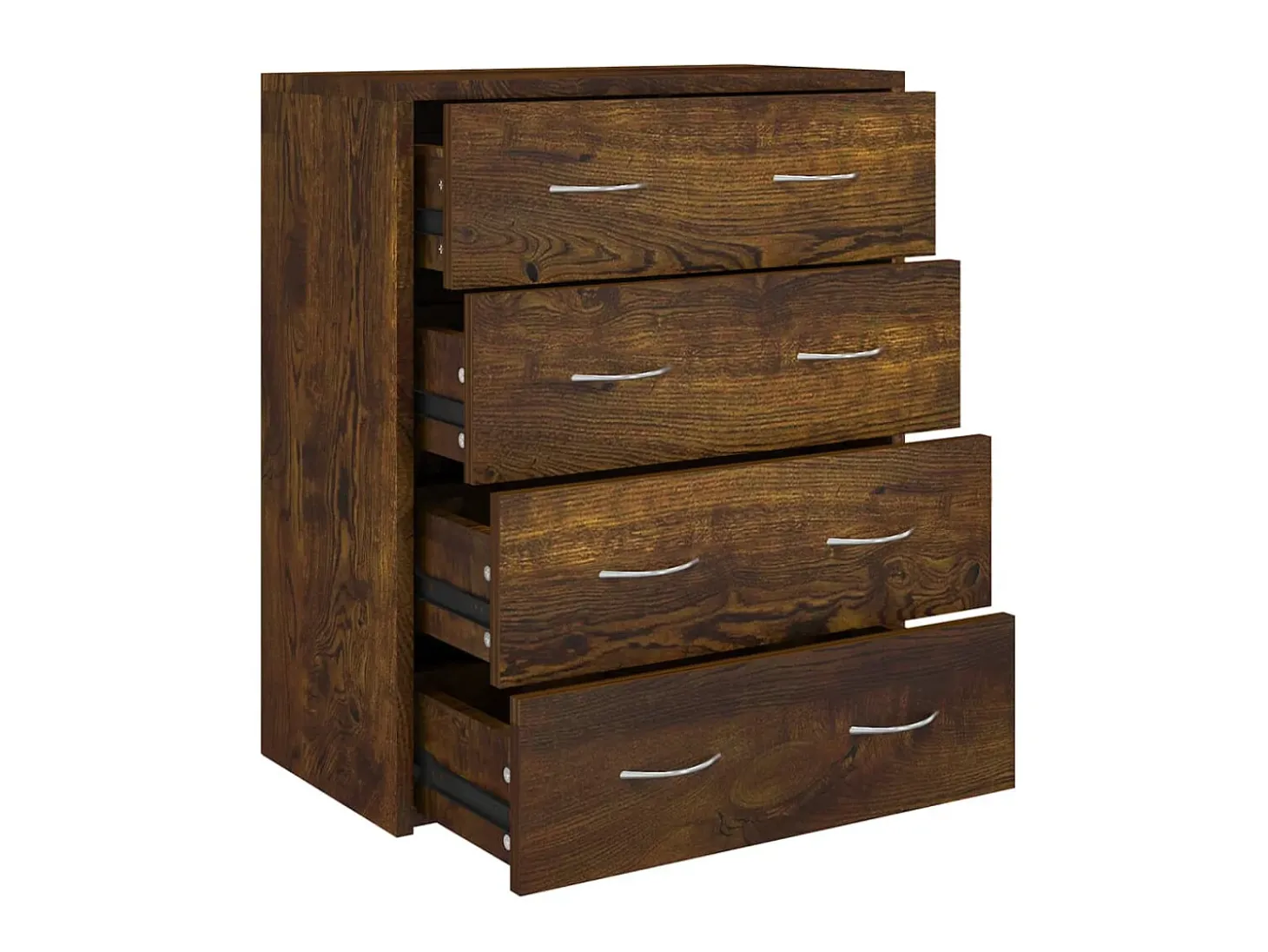 Aparador con 4 cajones roble ahumado 60x30,5x71 cm ES84034