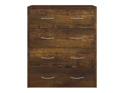 Aparador con 4 cajones 60x30,5x71 cm Roble ahumado