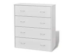 Aparador con 4 cajones 60x30,5x71 cm Blanco