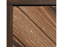 Aparador con 3 puertas - Espacio de almacenamiento elegante y generoso - Pequeño armario color madera + negro 120x76,5x38 cm