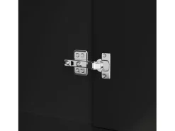 Aparador con 4 puertas - Patas de metal dorado - Estante regulable - Negro