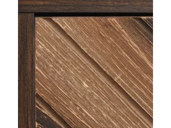 Aparador con 3 puertas, detalles elegantes, generoso almacenamiento, chapa de madera maciza, sensación cóncava/convexa, incluye laminados, acento G dorado.