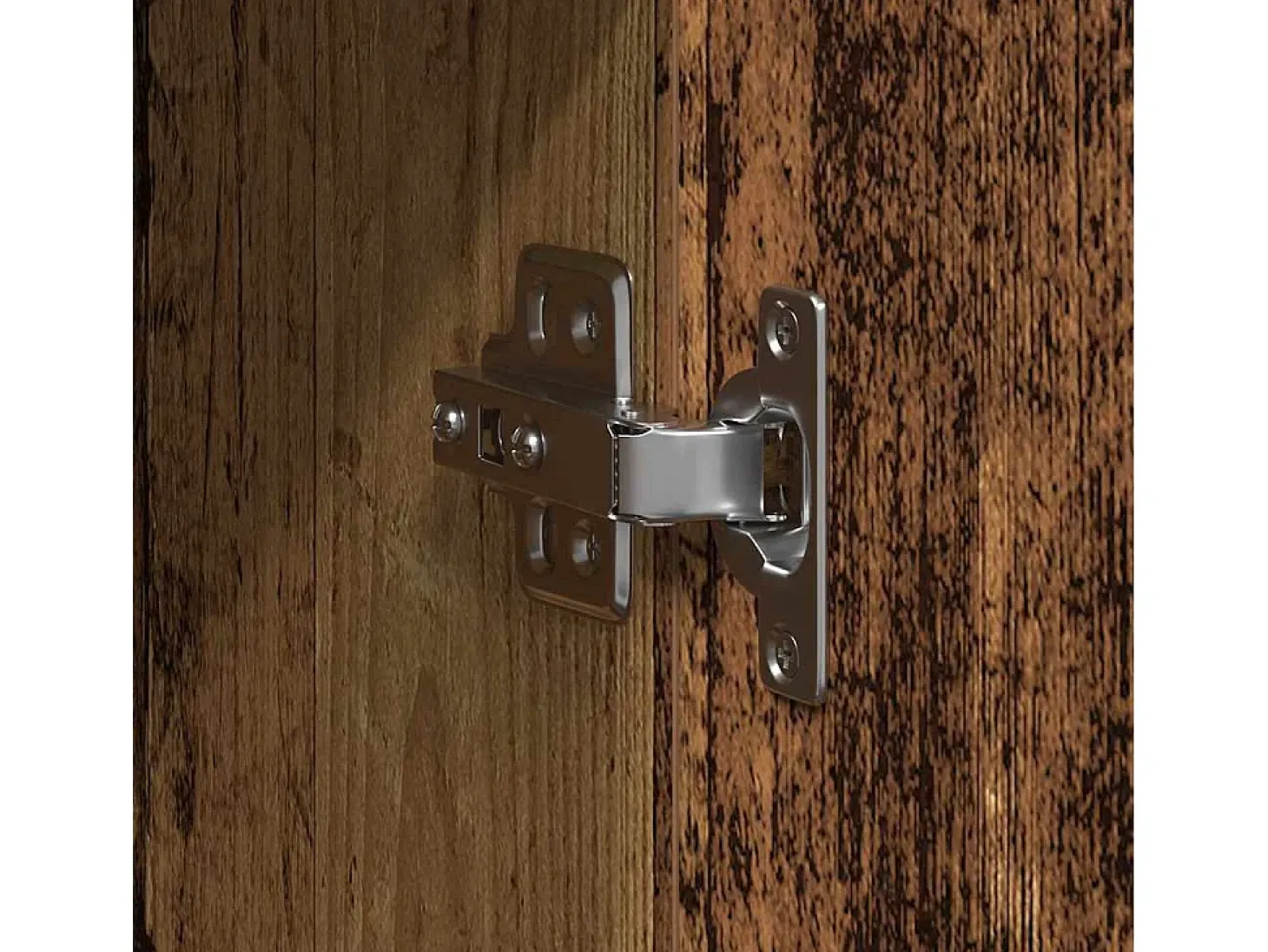Aparador con 3 puertas en madera vieja 90x34x80 cm en madera de ingeniería