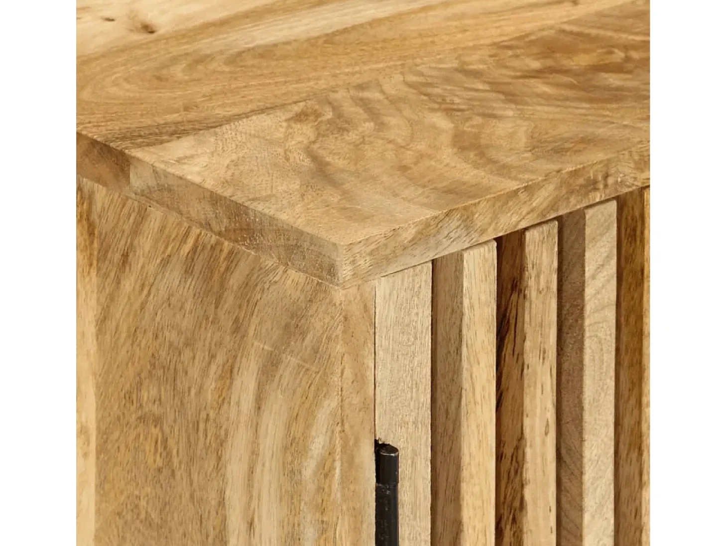Aparador con 2 puertas madera maciza de mango 55x35x70 cm