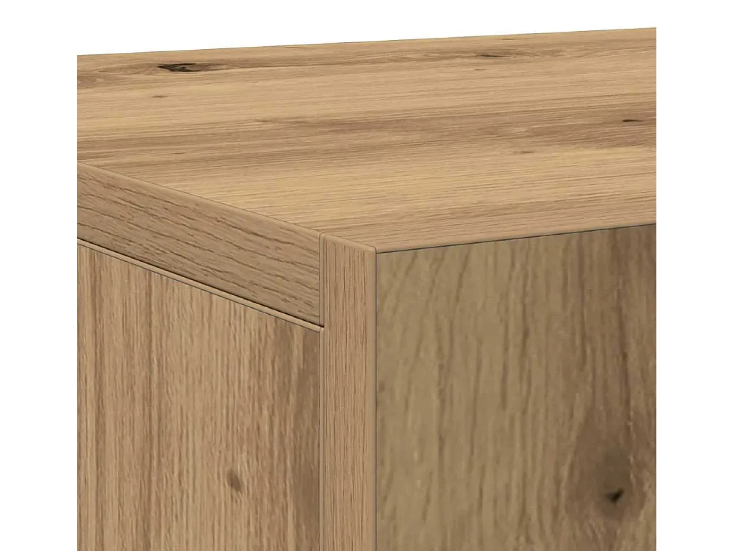 Aparador con 3 Puertas Roble Artesano 90x34x80 cm Madera de Ingeniería