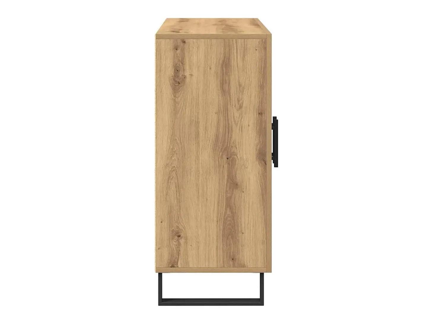 Aparador con 3 Puertas Roble Artesano 90x34x80 cm Madera de Ingeniería