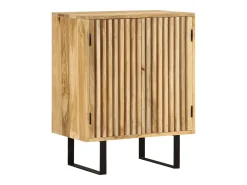 Aparador con 2 puertas 55x35x70 cm madera maciza de mango