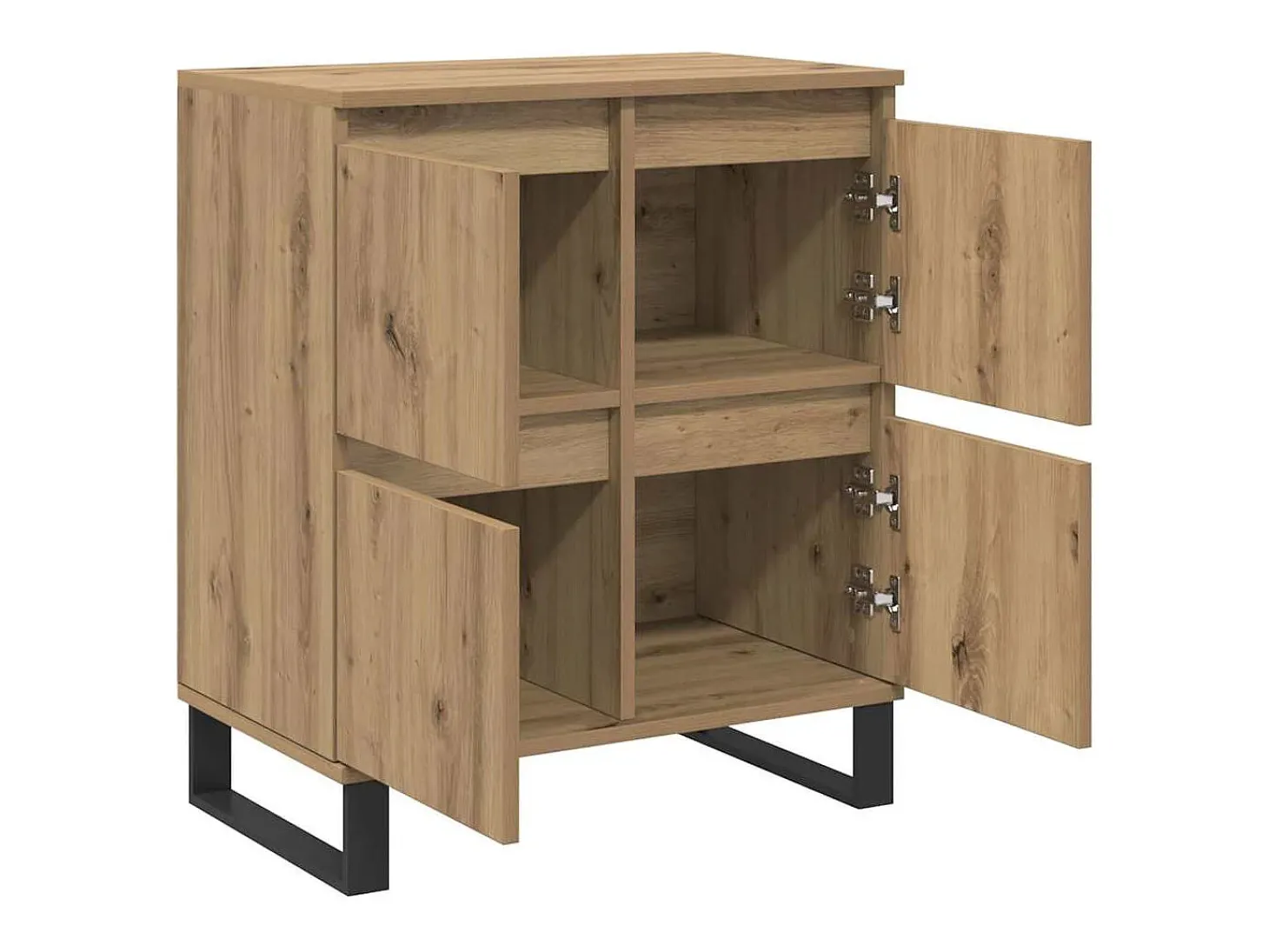 Aparador con almacenaje con puerta Marrón 60 x 35 x 70 cm Madera de ingeniería