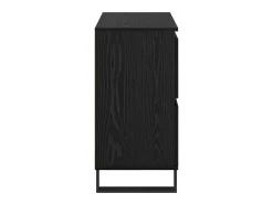 Aparador con almacenaje con puerta Negro 60 x 35 x 70 cm Madera de ingeniería
