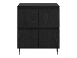 Aparador con almacenaje con puerta Negro 60 x 35 x 70 cm Madera de ingeniería