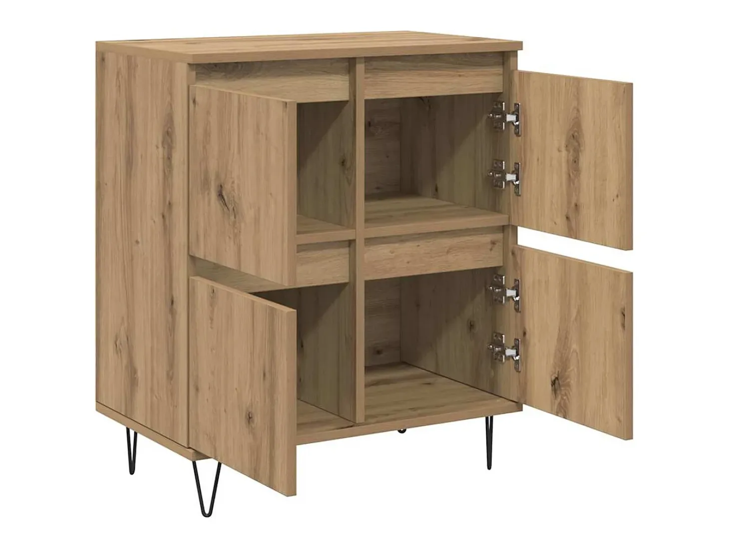 Aparador con almacenaje con puerta Marrón 60 x 35 x 70 cm Madera de ingeniería