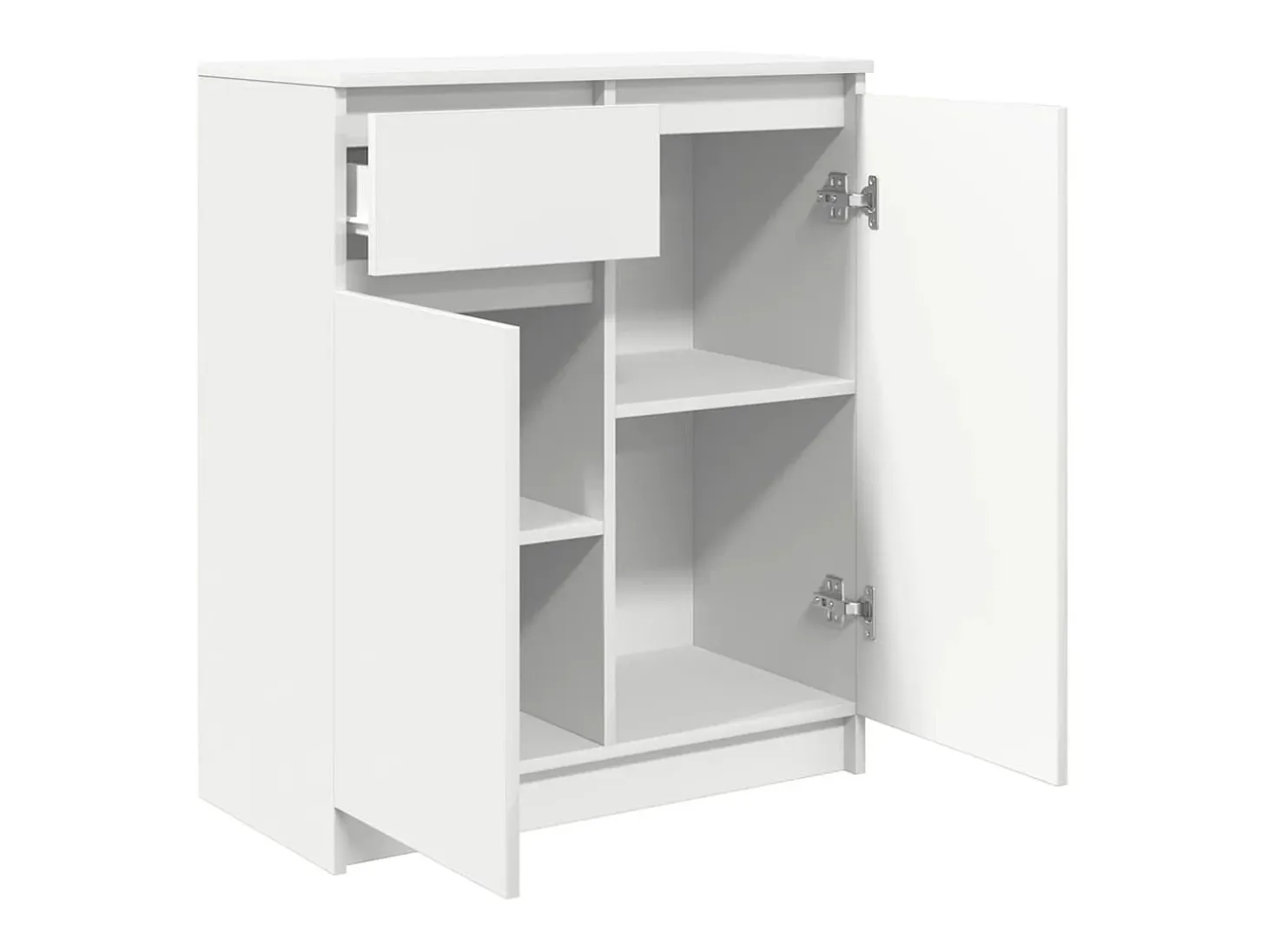 Aparador con cajón blanco 71x35x84 cm madera contrachapada