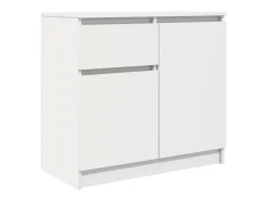 Aparador con cajón blanco 71x35x65 cm madera de ingeniería