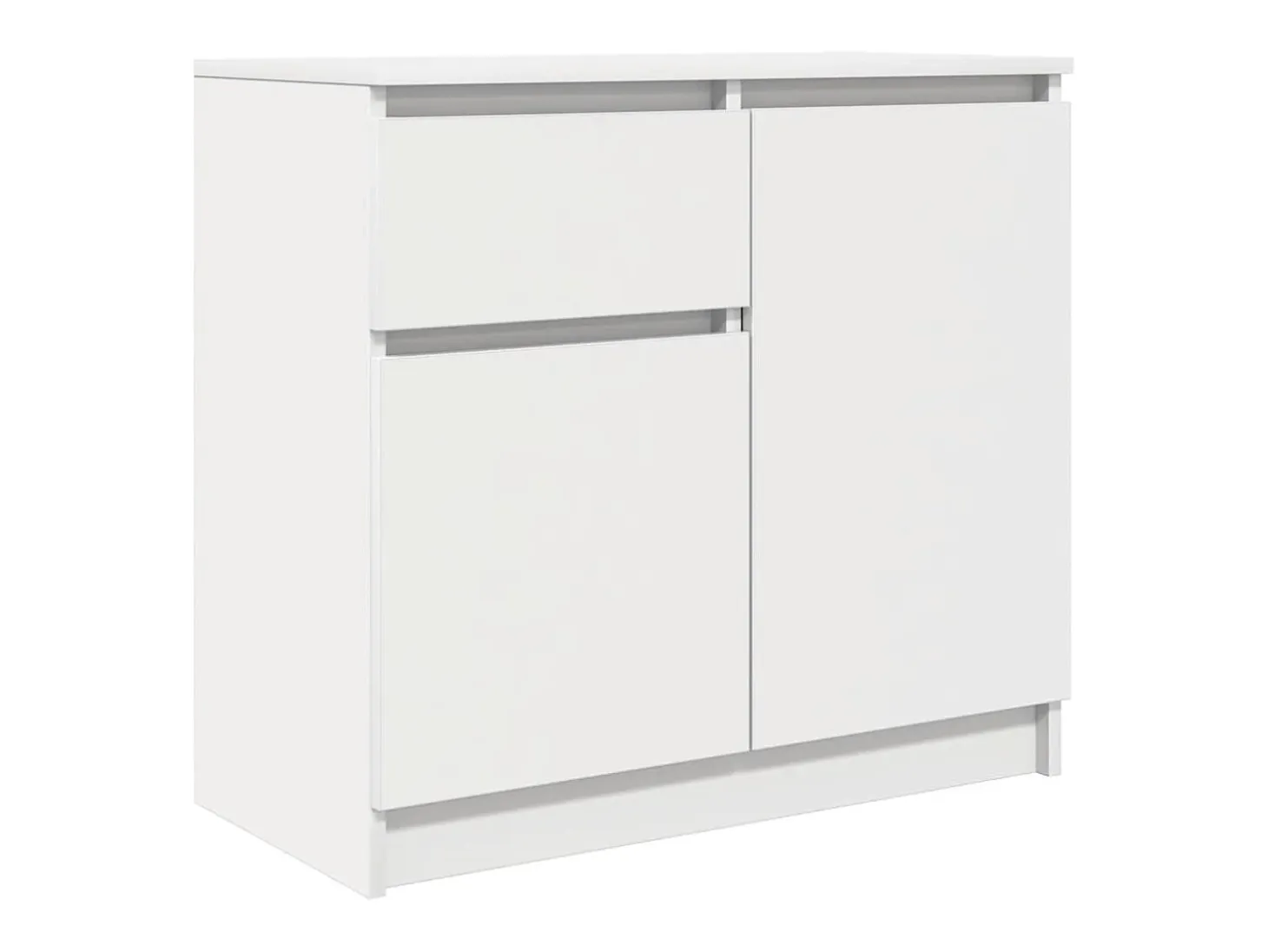 Aparador con cajón blanco 71x35x65 cm madera de ingeniería
