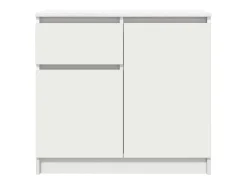 Aparador con cajón blanco 71x35x65 cm madera de ingeniería