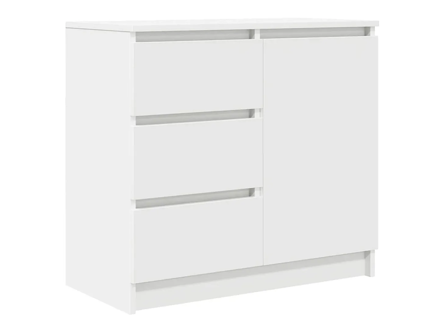 Aparador con cajón blanco 71x35x65 cm madera de ingeniería