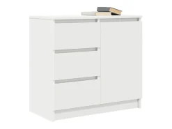 Aparador con cajón blanco 71x35x65 cm madera de ingeniería