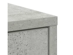 Aparador con cajón gris hormigón 80x34x76 cm madera de ingeniería