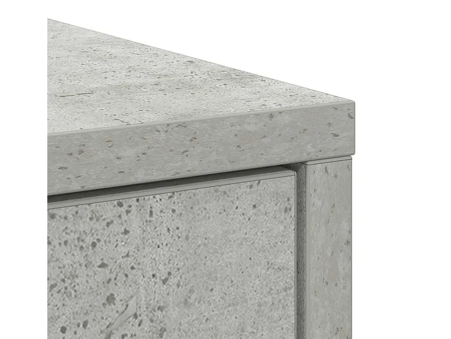 Aparador con cajón gris hormigón 80x34x76 cm madera de ingeniería