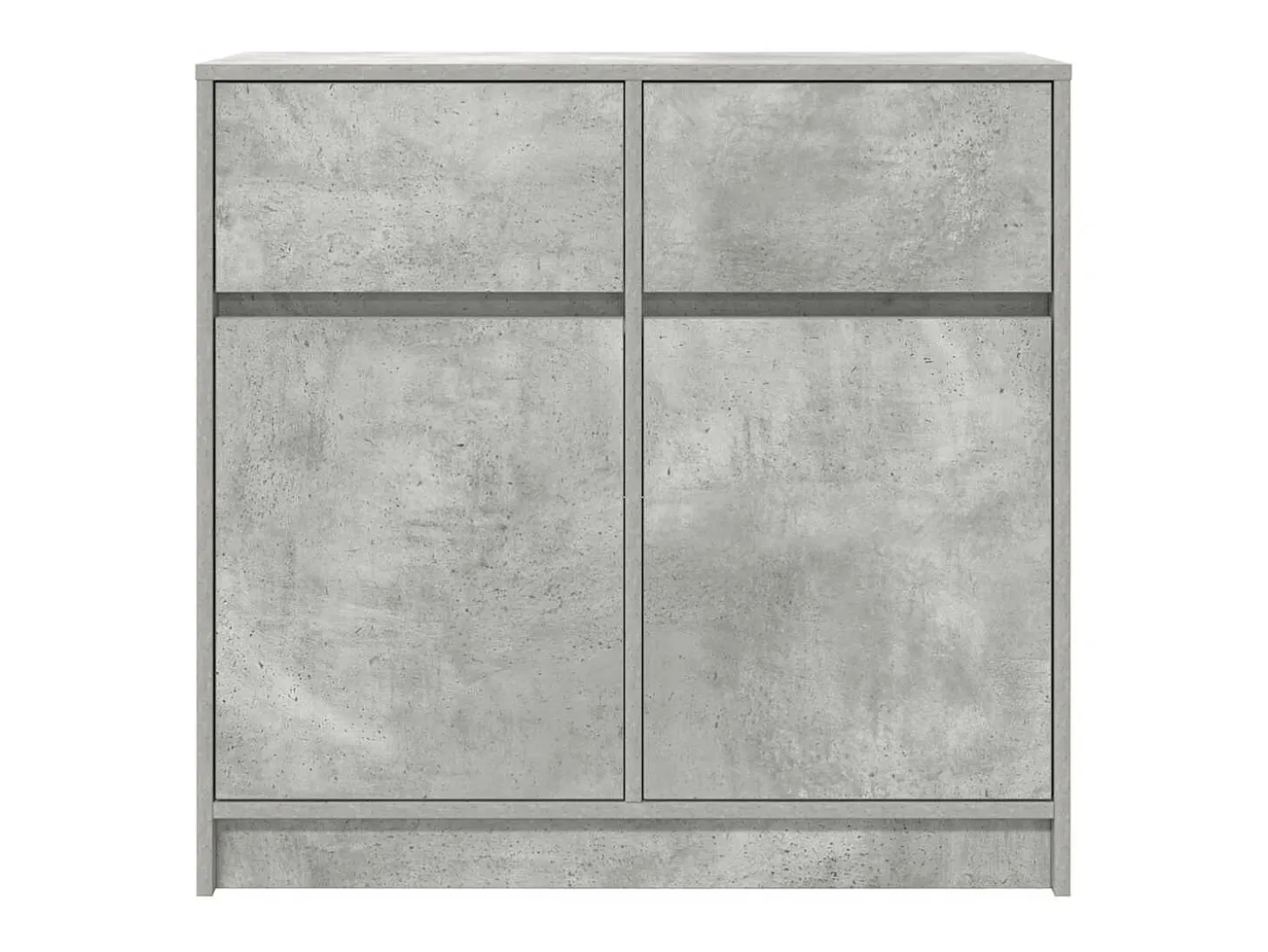 Aparador con cajón gris hormigón 80x34x76 cm madera de ingeniería