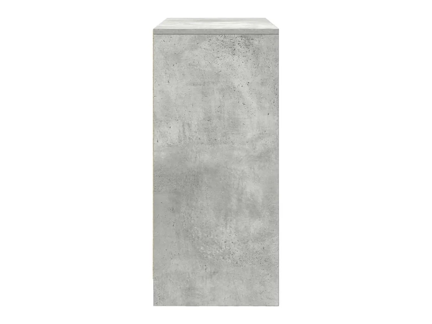 Aparador con cajón gris hormigón 80x34x76 cm madera de ingeniería