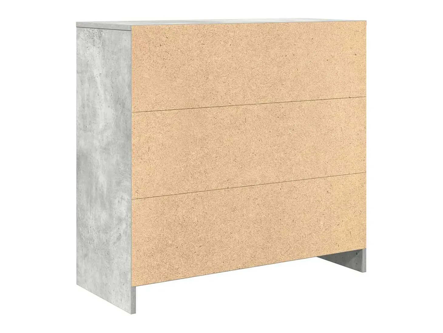 Aparador con cajón gris hormigón 80x34x76 cm madera de ingeniería
