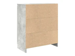 Aparador con cajón gris hormigón 71x35x84 cm madera de ingeniería