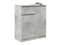 Aparador con cajón gris hormigón 71x35x84 cm madera de ingeniería