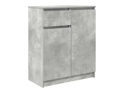 Aparador con cajón gris hormigón 71x35x84 cm madera de ingeniería