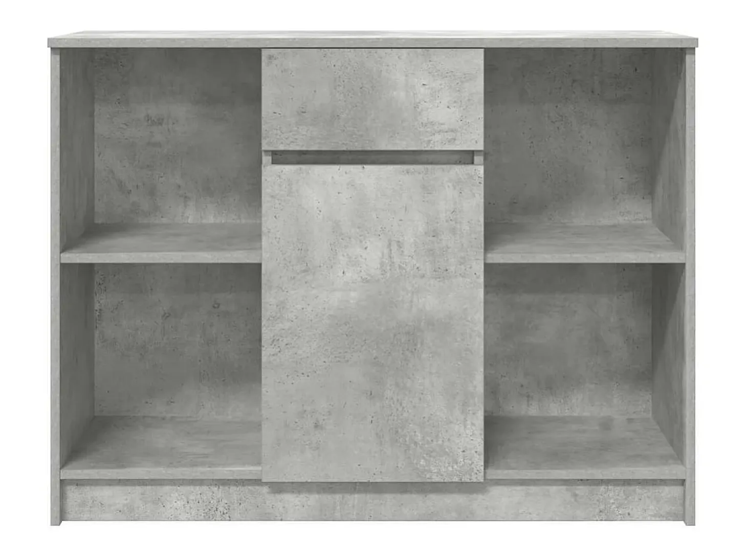 Aparador con cajón gris hormigón 101x35x76 cm madera ingeniería