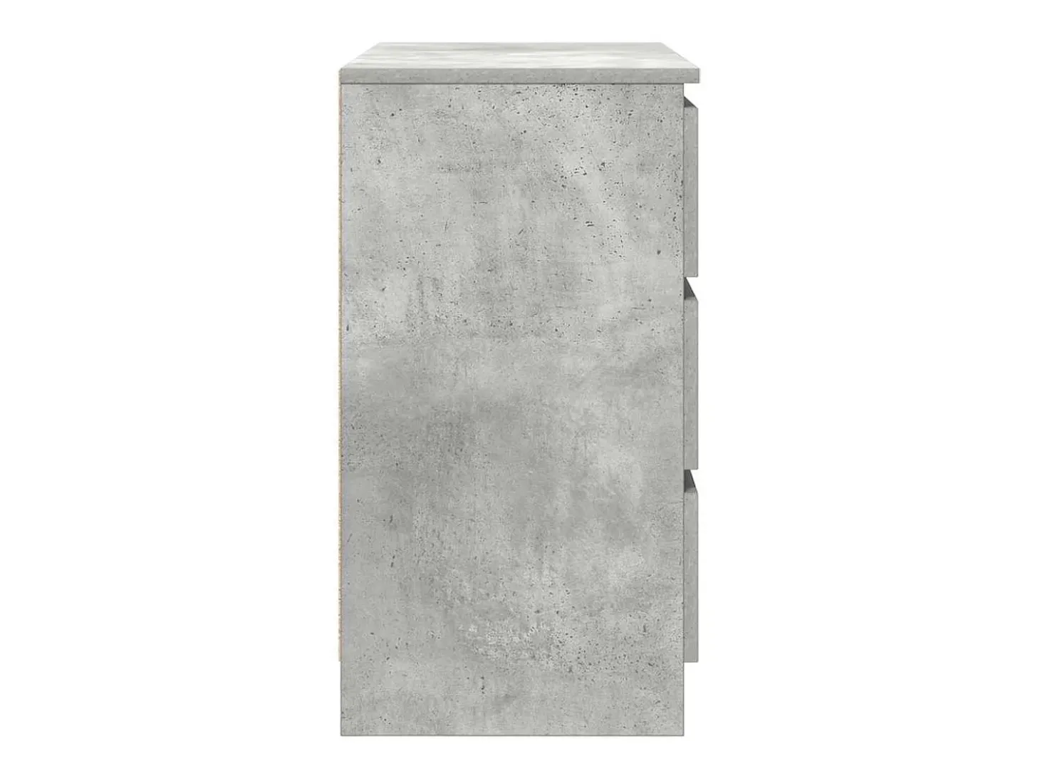 Aparador con cajón gris hormigón 71x35x65 cm madera de ingeniería