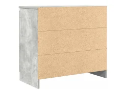 Aparador con cajón gris hormigón 71x35x65 cm madera de ingeniería