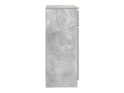 Aparador con cajón gris hormigón 71x35x84 cm madera ingeniería