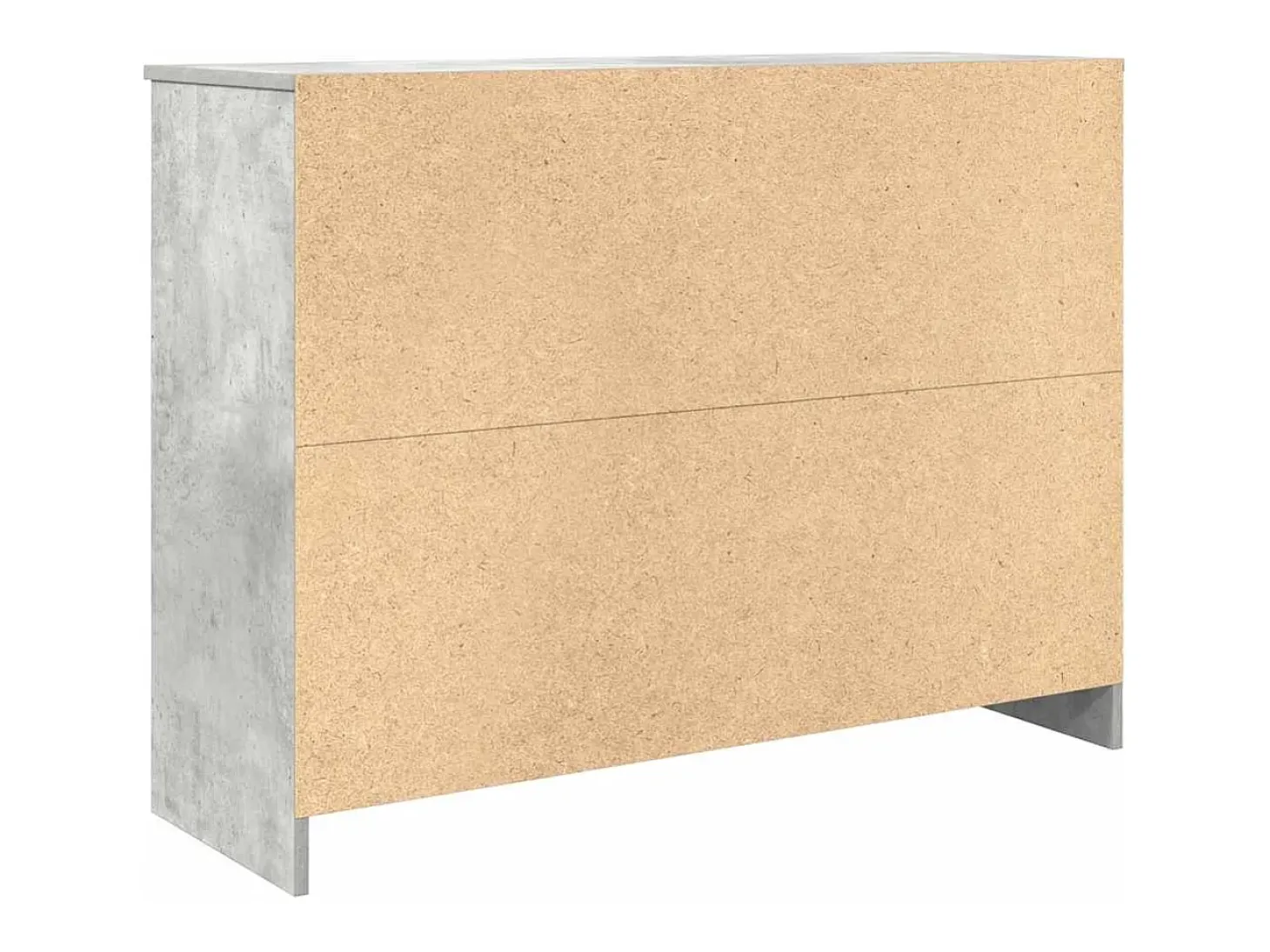 Aparador con cajón gris hormigón 101x35x76 cm madera de ingeniería