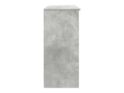 Aparador con cajón gris hormigón 101x35x76 cm madera de ingeniería